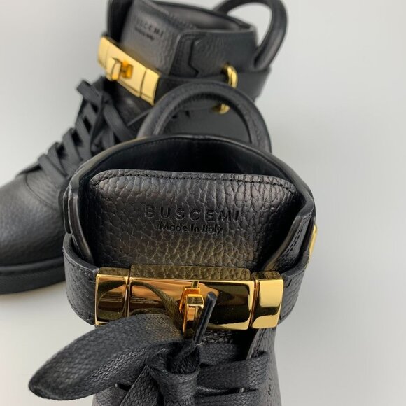 NIB Authentic BUSCEMI Women High-top Sneakers In black size 37/US 7 - Picture 4 of 9